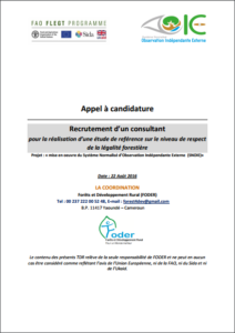 Lire la suite à propos de l’article Recrutement d’un consultant pour la réalisation d’une étude de référence sur le niveau de respect de la légalité forestière