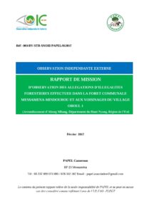 Lire la suite à propos de l’article Non-respect des normes techniques d’exploitation forestière par le partenaire exploitant de la forêt communale Messaména/Mindourou à savoir la STBC