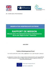 Lire la suite à propos de l’article Rapport de mission effectuée dans l’Arrondissement de Djoum (Département du Dja et Lobo, Région du Sud – Cameroun)