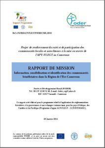 Lire la suite à propos de l’article RAPPORT DE MISSIONInformation, sensibilisation et identification des communautésbénéficiaires dans la Région de l’Est-Cameroun