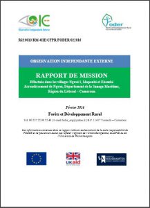 Lire la suite à propos de l’article RAPPORT DE MISSION Effectuée dans les villages Ngwei 1, Mapoubi et Ebombé Arrondissement de Ngwei, Département de la Sanaga Maritime, Région du Littoral – Cameroun