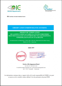 Lire la suite à propos de l’article Rapport de mission d’observation des allégations d’exploitation forestière illégale effectuée dans les villages DJENDE II, PETIT-POL/NKOLBIKON et leurs environs, mars 2019