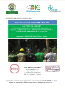 Lire la suite à propos de l’article Rapport de mission d’accompagnement au contrôle forestier dans les villages LEPLIKOUN, IKONDE (Arrondissement de NGWEI) et NDJOCK NKONG (Arrondissement de POUMA), Décembre 2018