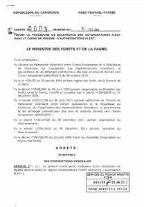 Lire la suite à propos de l’article ARRETE N 0003 autorisations FLEGT MINFOF