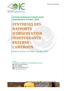 Lire la suite à propos de l’article SYNTHESES DES RAPPORTS D’OBSERVATION INDEPENDANTE EXTERNE -CAMEROUN [Rapports produits en Novembre – Décembre 2018]