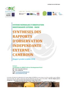 Lire la suite à propos de l’article SYNTHESES DES RAPPORTS D’OBSERVATION INDEPENDANTE EXTERNE – CAMEROUN [Rapport produit en Juillet 2020]