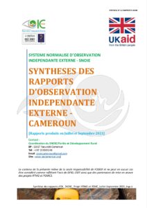 Lire la suite à propos de l’article SYNTHESES DES RAPPORTS D’OBSERVATION INDEPENDANTE EXTERNE – CAMEROUN [Rapports produits en Juillet et Septembre 2021]