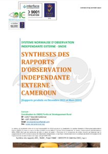 Lire la suite à propos de l’article SYNTHESES DES RAPPORTS D’OBSERVATION INDEPENDANTE EXTERNE – CAMEROUN [Rapports produits en Décembre 2021 et Mars 2022]