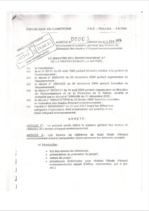 Lire la suite à propos de l’article Arrêté 00001 de 2007 définissant le contenu général des TDR des EIE