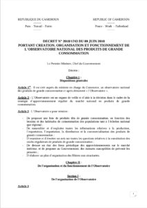 Lire la suite à propos de l’article DECRET N° 2010/1743 DU 09 JUIN 2010 PORTANT CREATION, ORGANISATION ET FONCTIONNEMENT DE L’OBSERVATOIRE NATIONAL DES PRODUITS DE GRANDE CONSOMMATION