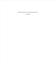 Lire la suite à propos de l’article CONVENTION SUR LA DIVERSITE BIOLOGIQUE5 JUIN 1992