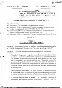 Lire la suite à propos de l’article Decret application du Code Petrolier de 1999.31