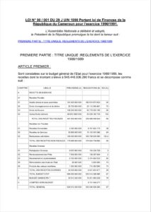 Lire la suite à propos de l’article LOI N_ 90_001 DU 29 JUIN 1990 PORTANT LOI DE FINANCE DE LA REPUBLIQUE DU CAMEROUN POUR LEXERCICE 1990_1991