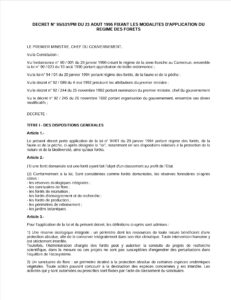 Lire la suite à propos de l’article DECRET N° 95/531/PM DU 23 AOUT 1995 FIXANT LES MODALITES D’APPLICATION DUREGIME DES FORETS