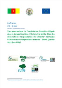 Lire la suite à propos de l’article Vue panoramique de l’exploitation forestière illégale dans la Sanaga Maritime, l’Océan et la Mvilla: Bilan des observations indépendantes du Système[1] Normalisé d’Observation Indépendante Externe – SNOIE (janvier 2022-juin 2024)